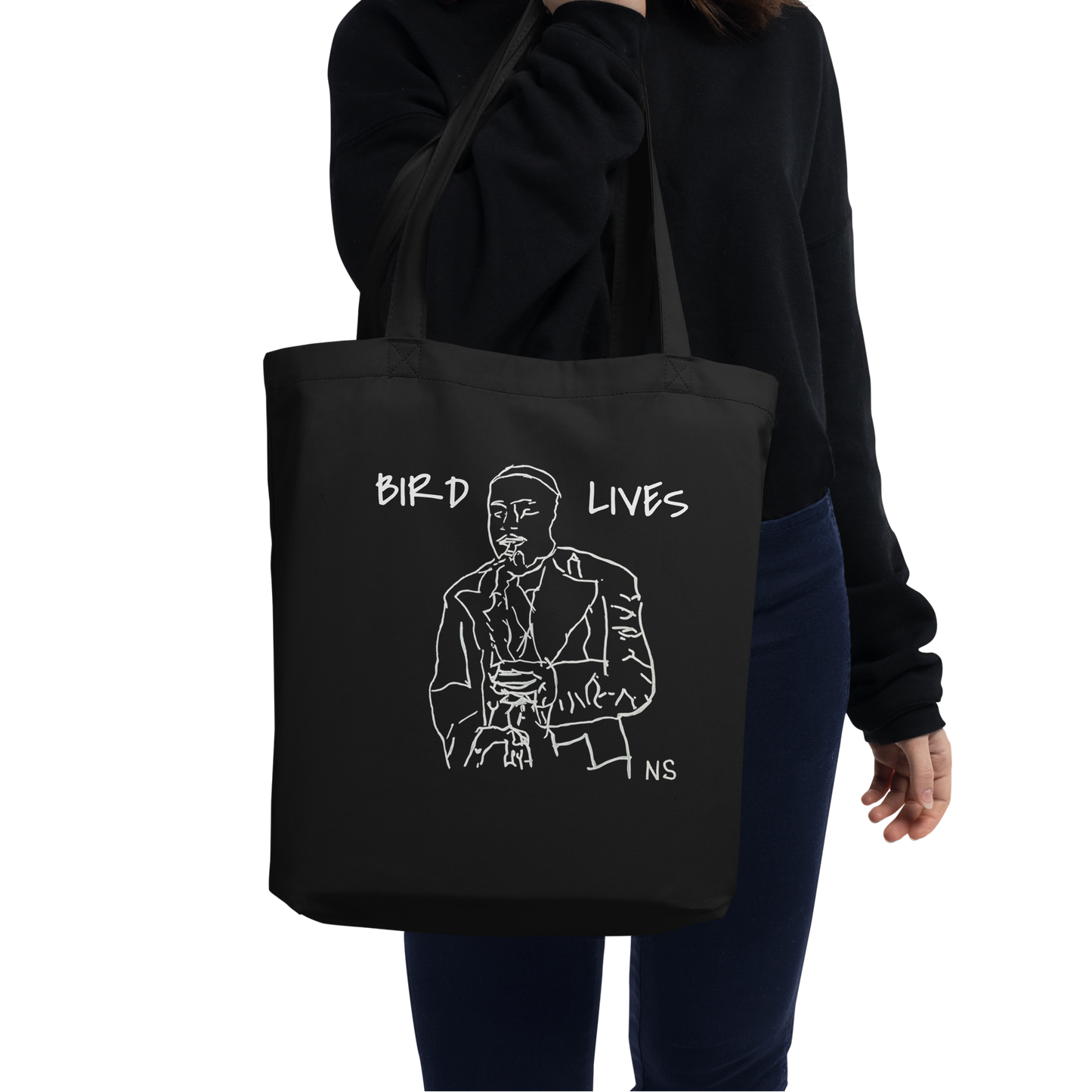 "Bird Lives" Charlie Parker design Tote Bag