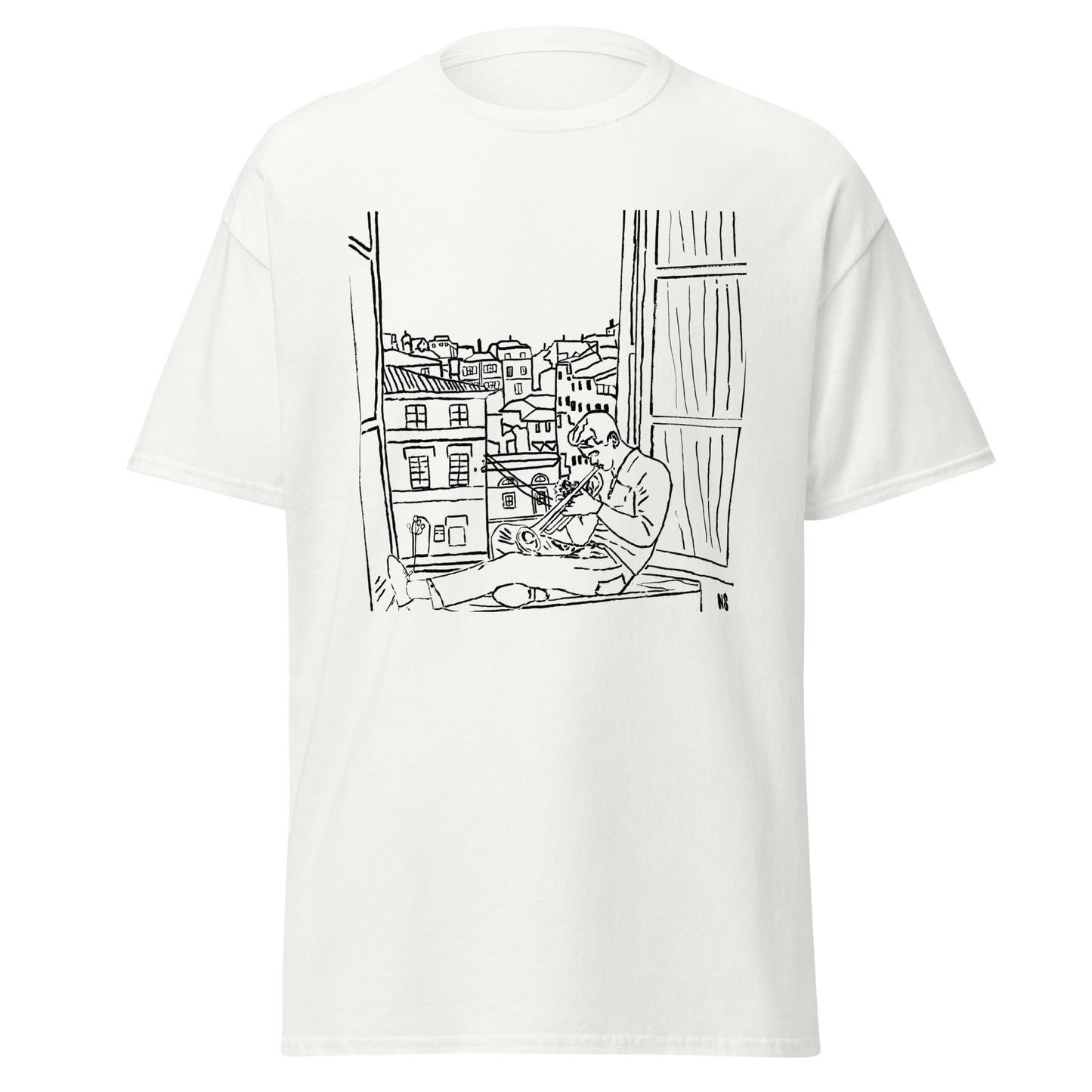 Chet Baker in Roma design (black) classic tee