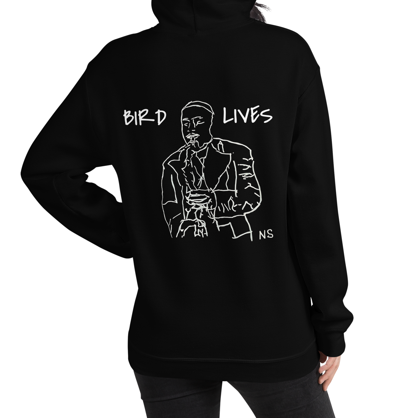 "Bird Lives" Charlie Parker design Hoodie