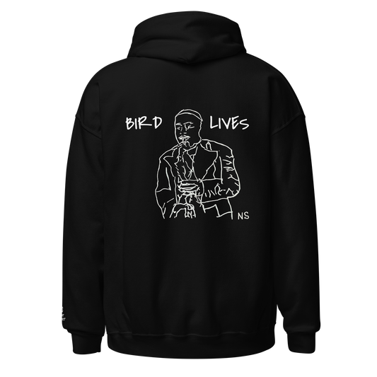 "Bird Lives" Charlie Parker design Hoodie