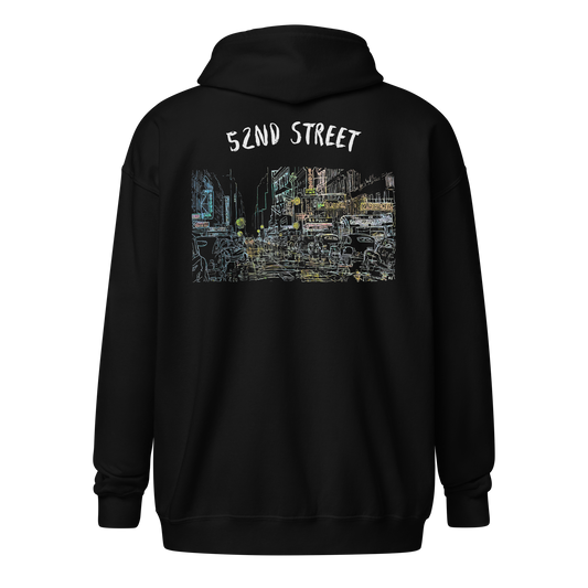 "52nd Street" design Zip Hoodie