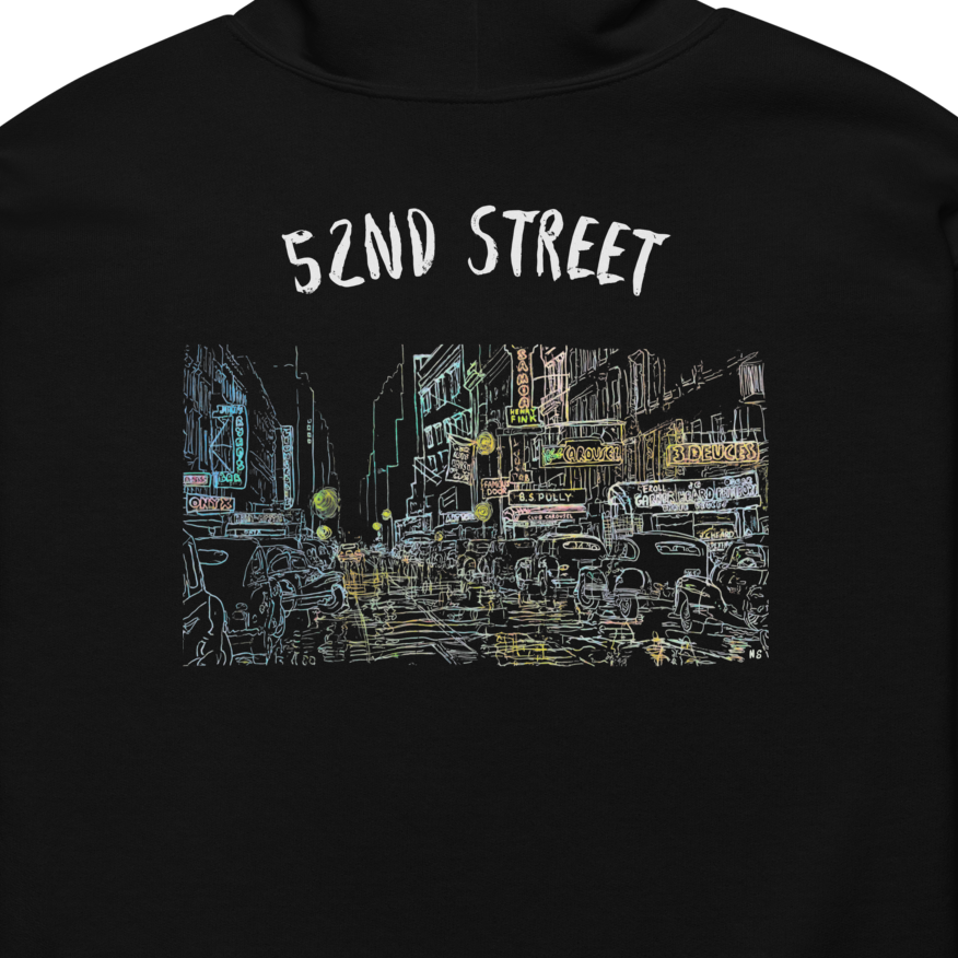"52nd Street" design Zip Hoodie